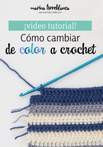 Como cambiar de color a crochet