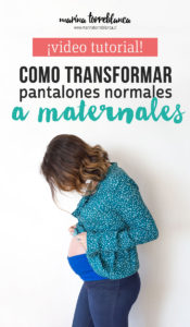 Como transformar pantalones normales a maternales, video tutorial de marinatorreblanca.cl