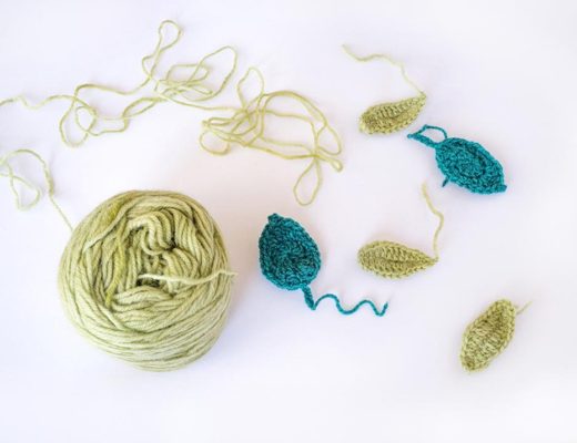 Como tejer una hoja a crochet, diagrama video y tutorial paso a paso