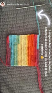 Chaleco Arcoiris a crochet para bebe, patrón de tejido de marinatorreblanca.cl